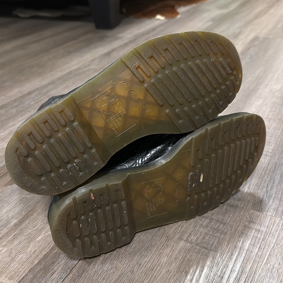 RARE black croc Doc Martens combat boots - Picture 5 of 5